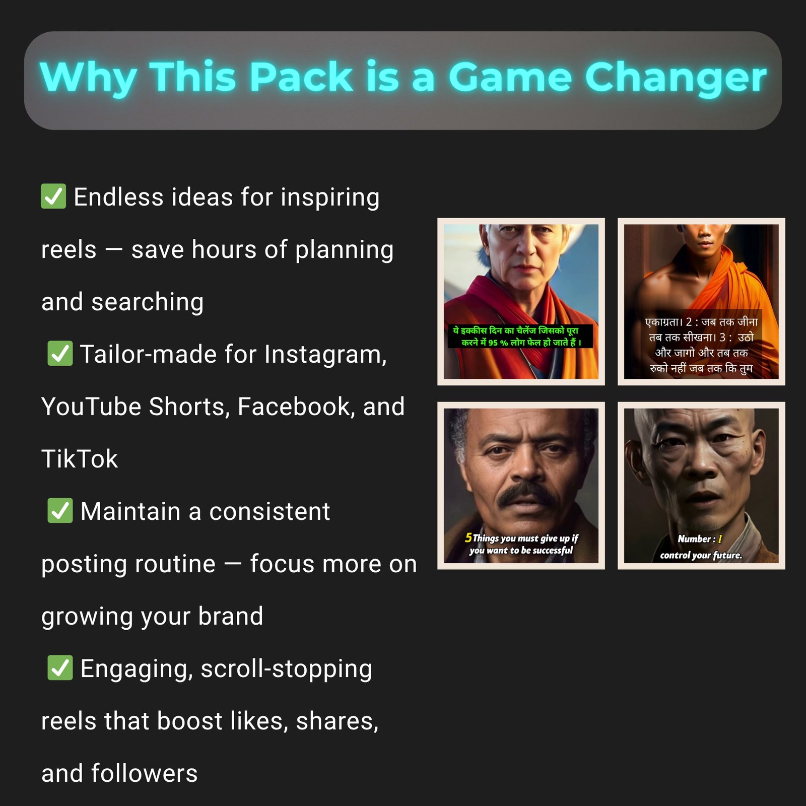 AI-Powered Motivational Reels (English & Hindi) - Image 4